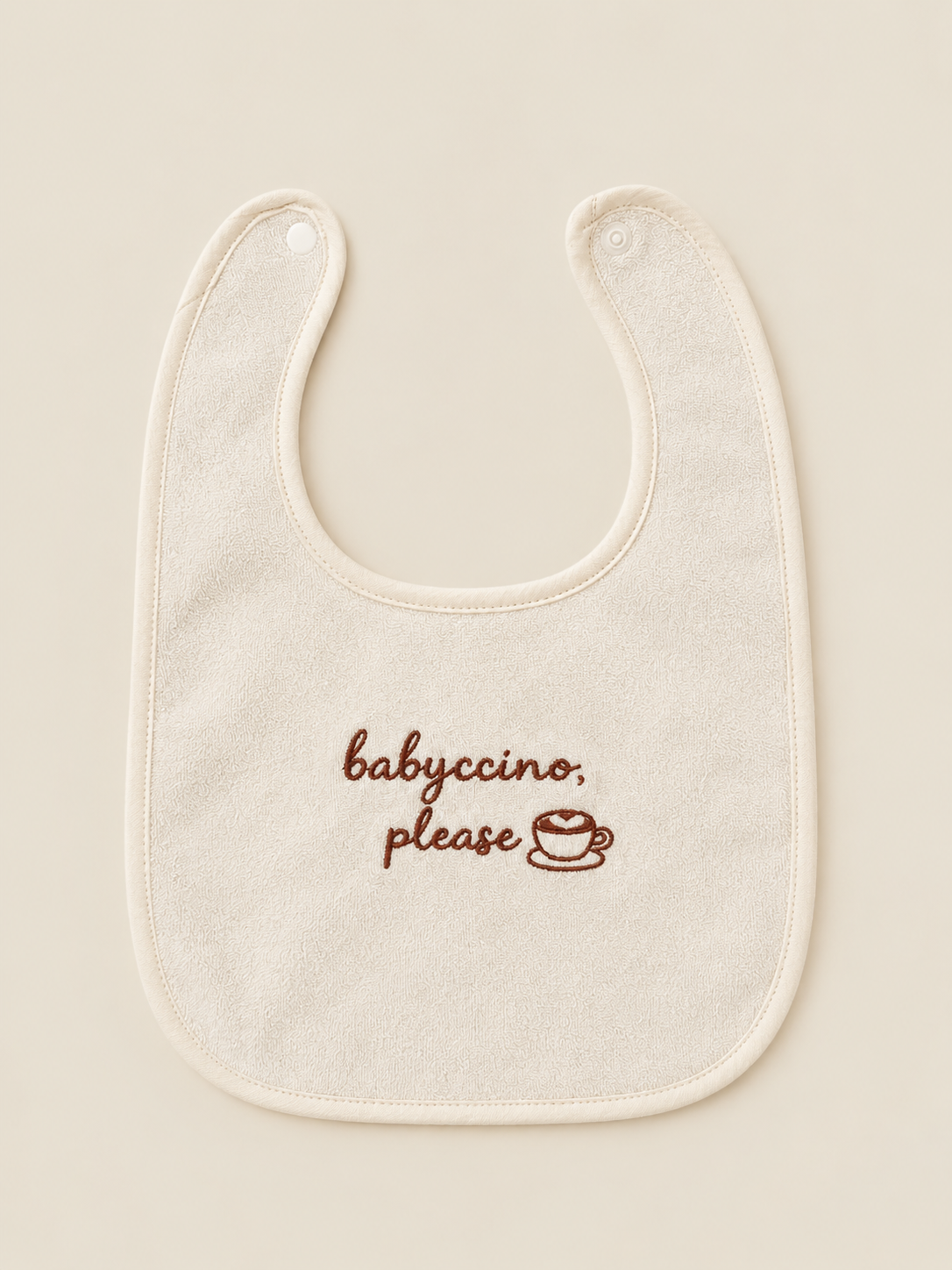 The Babyccino Bib - Terry Towelling Baby Bib